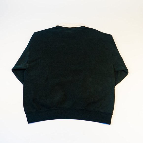 Vintage 90s Whim Z Flower Collared Pullover - Picture 2 of 2